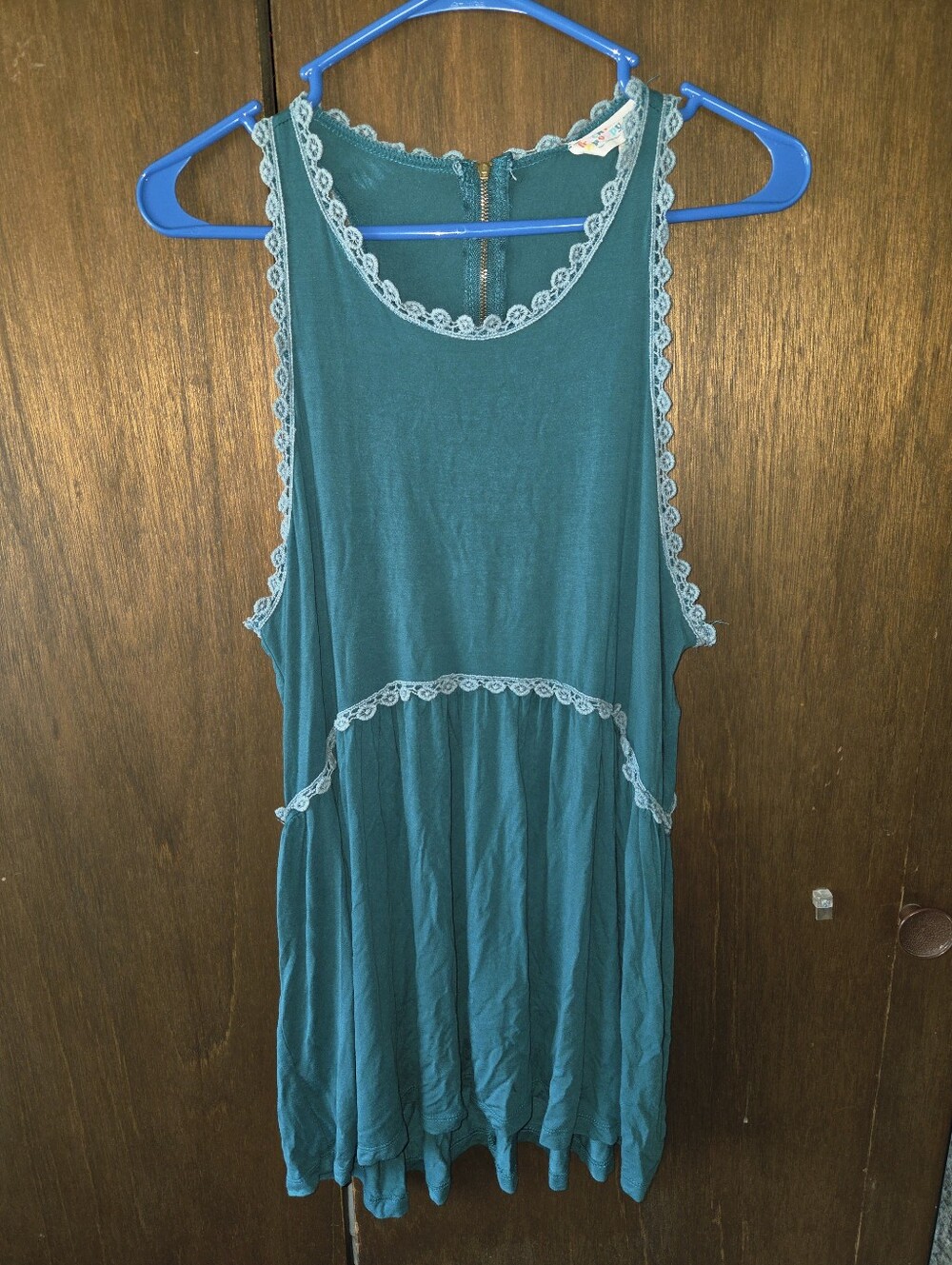 Freckled Poppy X Pol Babydoll Sleeveless Tank - Evergreen Large